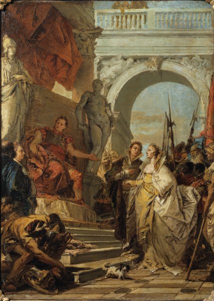 The Continence of Scipio by Giovanni Battista Tiepolo - Hand-Painted Oil Painting Reproduction