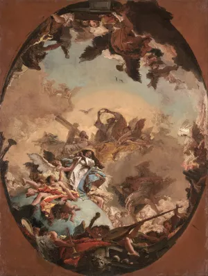 The Coronation of the Virgin by Giovanni Battista Tiepolo Oil Painting
