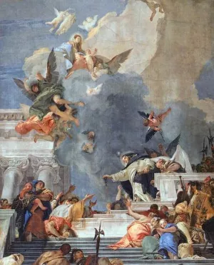 The Institution of the Rosary by Giovanni Battista Tiepolo - Oil Painting Reproduction