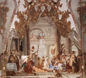 The Marriage of the Emperor Frederick Barbarossa to Beatrice of Burgundy Oil painting by Giovanni Battista Tiepolo