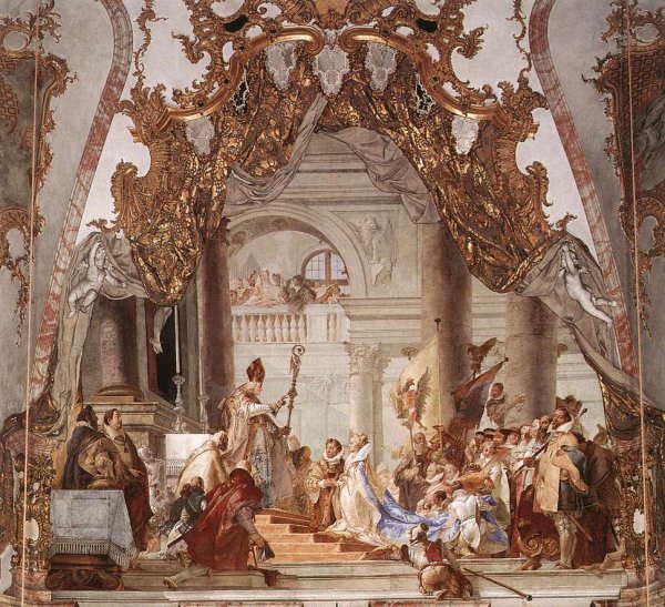 Main Product Photo of The Marriage of the Emperor Frederick Barbarossa to Beatrice of Burgundy Painting by Giovanni Battista Tiepolo