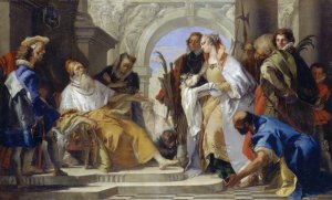 The Patron Saints of the Crotta Family by Giovanni Battista Tiepolo Oil Painting