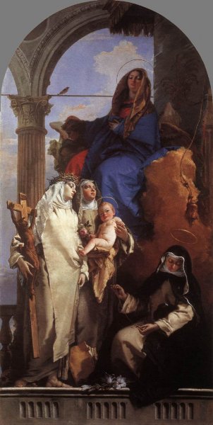 Main Product Photo of The Virgin Appearing to Dominican Saints Painting by Giovanni Battista Tiepolo