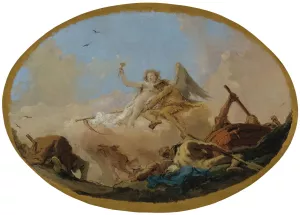 Time Discovering Truth by Giovanni Battista Tiepolo Oil Painting