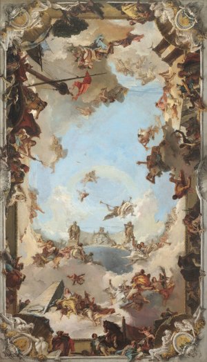 Wealth and Benefits of the Spanish Monarchy under Charles III by Giovanni Battista Tiepolo Oil Painting