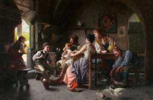 The Soap Bubble by Giovanni Battista Torriglia Oil Painting