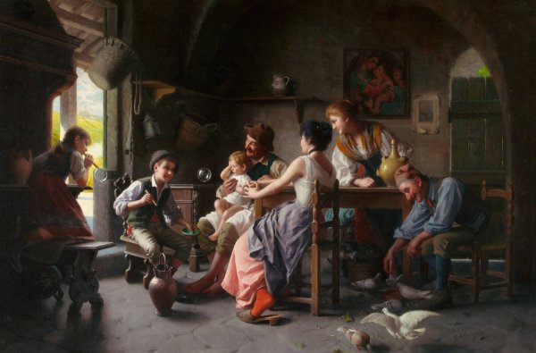Main Product Photo of The Soap Bubble Painting by Giovanni Battista Torriglia
