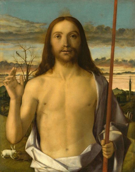 Main Product Photo of Christ Blessing  Painting by Giovanni Bellini