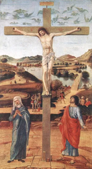 Crucifix painting by Giovanni Bellini