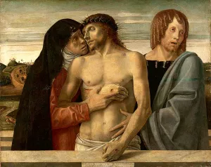 Dead Christ Supported by the Madonna and St. John by Giovanni Bellini Oil Painting