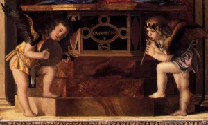 Frari Triptych Detail by Giovanni Bellini - Oil Painting Reproduction