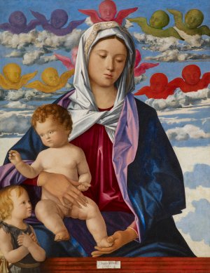 Madonna And Child With St. John The Baptist by Giovanni Bellini Oil Painting