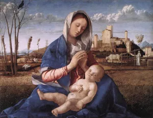 Madonna of the Meadow Madonna del Prato by Giovanni Bellini Oil Painting