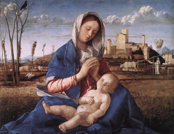 Main Product Photo of Madonna of the Meadow Madonna del Prato Painting by Giovanni Bellini