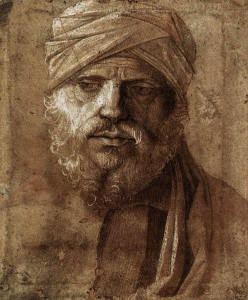 Main Product Photo of Man with a Turban Painting by Giovanni Bellini