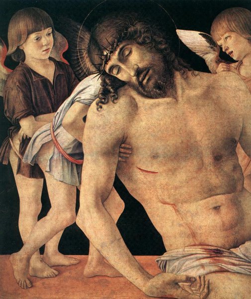Main Product Photo of Pieta Detail II Painting by Giovanni Bellini