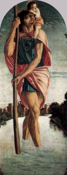 Polyptych of San Vincenzo Ferreri Left Panel by Giovanni Bellini Oil Painting