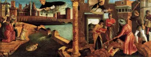 Polyptych of San Vincenzo Ferreri Predella by Giovanni Bellini Oil Painting