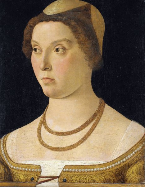 Portrait of a Woman  by Giovanni Bellini - Hand-Painted Oil Painting Reproduction