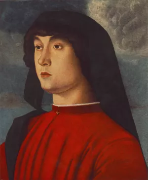 Portrait of a Young Man in Red by Giovanni Bellini - Oil Painting Reproduction