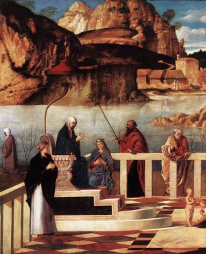 Sacred Allegory Detail Oil painting by Giovanni Bellini
