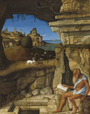 Saint Jerome Reading by Giovanni Bellini Oil Painting