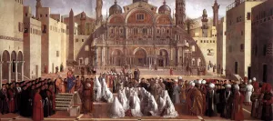 Sermon of St Mark in Alexandria Oil painting by Giovanni Bellini