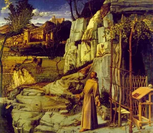 St. Francis in Ecstasy Oil painting by Giovanni Bellini