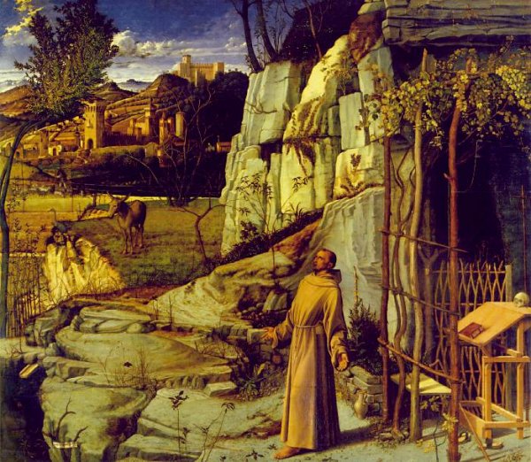 Main Product Photo of St. Francis in Ecstasy Painting by Giovanni Bellini