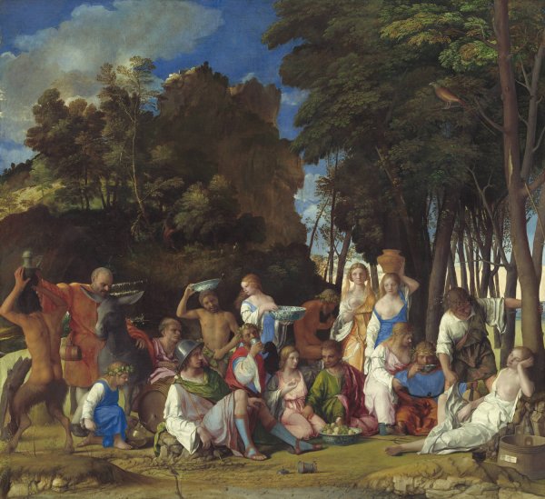 Main Product Photo of The Feast of the Gods  Painting by Giovanni Bellini