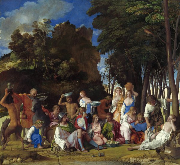 Main Product Photo of The Feast of The Gods  Painting by Giovanni Bellini