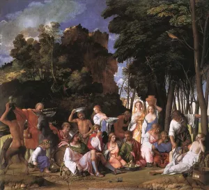 The Feast of the Gods Oil painting by Giovanni Bellini