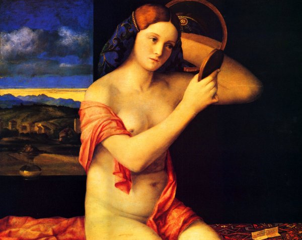 Young Woman at Her Toilet by Giovanni Bellini - Hand-Painted Oil Painting Reproduction