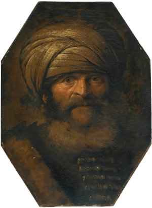 A Bearded Man Wearing A Turban by Giovanni Benedetto Castiglione Oil Painting