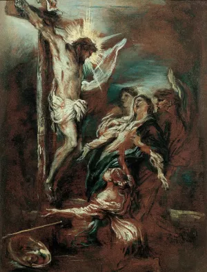 Crucifixion by Giovanni Benedetto Castiglione Oil Painting