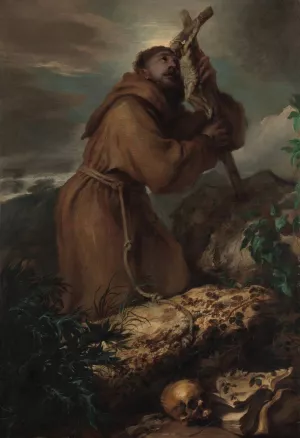 Saint Francis in Ecstasy by Giovanni Benedetto Castiglione Oil Painting