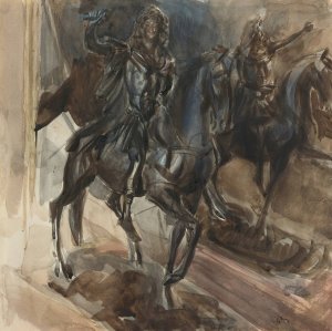 A Bronze Statue Of Louis XIV by Giovanni Boldini Oil Painting