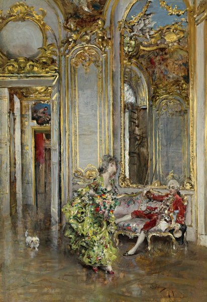 Main Product Photo of A friend of the marquis  Painting by Giovanni Boldini