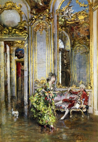 Main Product Photo of A Friend of the Marquis Painting by Giovanni Boldini