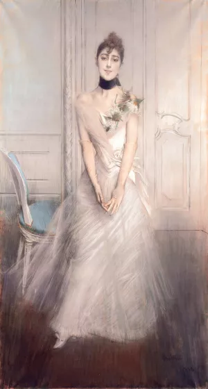 A Portrait of Emiliana Concha de Ossa painting by Giovanni Boldini