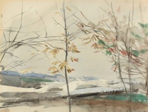 Autumn Landscape With Trees by Giovanni Boldini Oil Painting