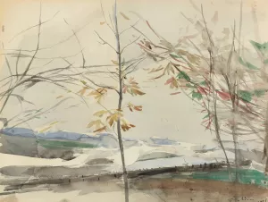 Autumn Landscape With Trees by Giovanni Boldini Oil Painting