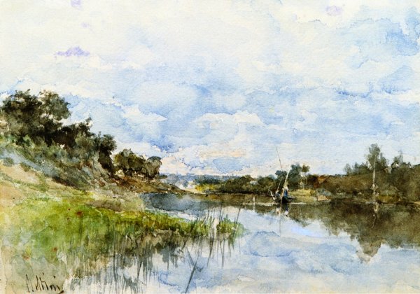 Main Product Photo of By the River Painting by Giovanni Boldini