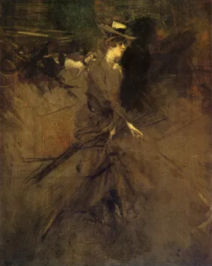 En Promenade by Giovanni Boldini Oil Painting