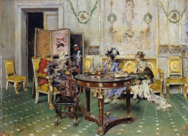 Main Product Photo of Gossip  Painting by Giovanni Boldini