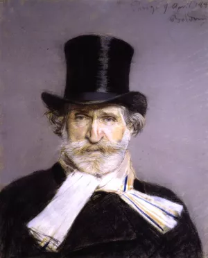 Guiseppe Verdi in a Top Hat by Giovanni Boldini Oil Painting
