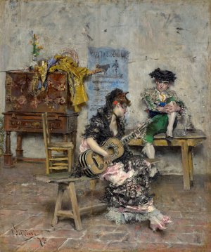 Guitar Player by Giovanni Boldini Oil Painting