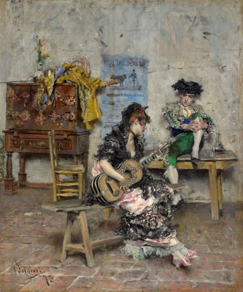 Main Product Photo of Guitar Player  Painting by Giovanni Boldini