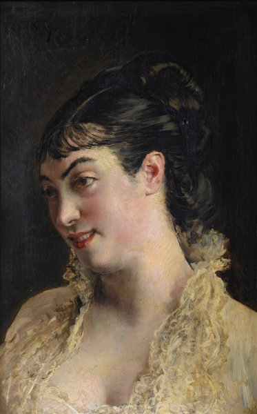 Main Product Photo of La bella donna Painting by Giovanni Boldini
