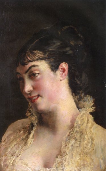 La Bella Donna by Giovanni Boldini - Hand-Painted Oil Painting Reproduction